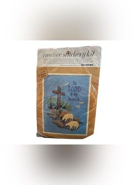 The Lord Is My Shepherd Creative Stitchery Kit The Kit Bit Vintage Crewel 1975